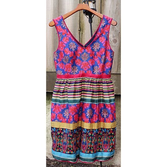Payal Jain - Francesca Suzani Print Multicolor Dress in size 10 - Picture 2 of 12